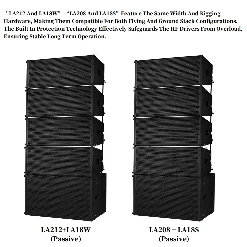 Dual 12 Inch Passive Line Array Two-Way Outdoor Professional Waterproof Speaker Line Array Speaker Cabinet