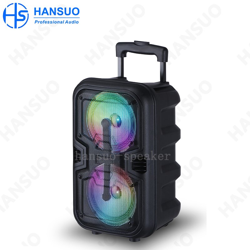 Newest speaker dual 06 inch media 40 W high power kalonka bass karaoke pa system equipment amplifier case speaker wireless
