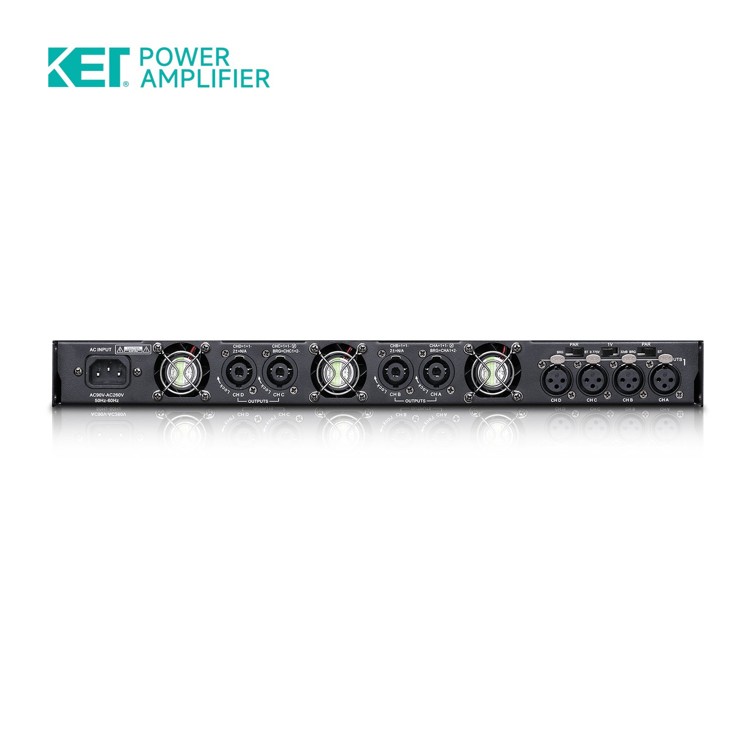 Brand New Sound Equipment/Amplifiers/Speaker With High Quality KET DP412 1U digital amplifier 1200W*4 professional high power