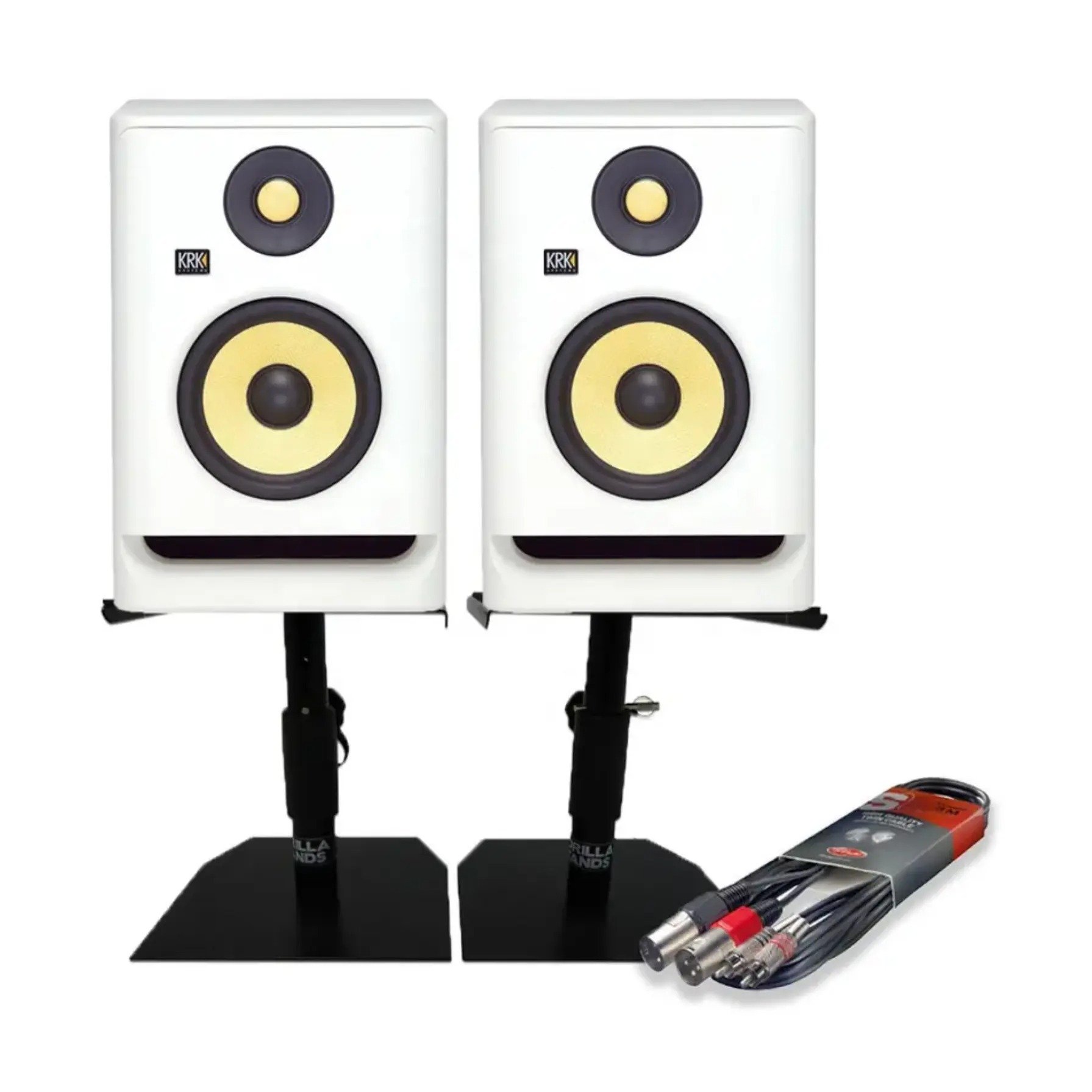 READY TO SHIP KRK__ RO__KIT 8 G4 9'' 2 Way Active Studio Monitor Kit (Pair, White Color) Speaker