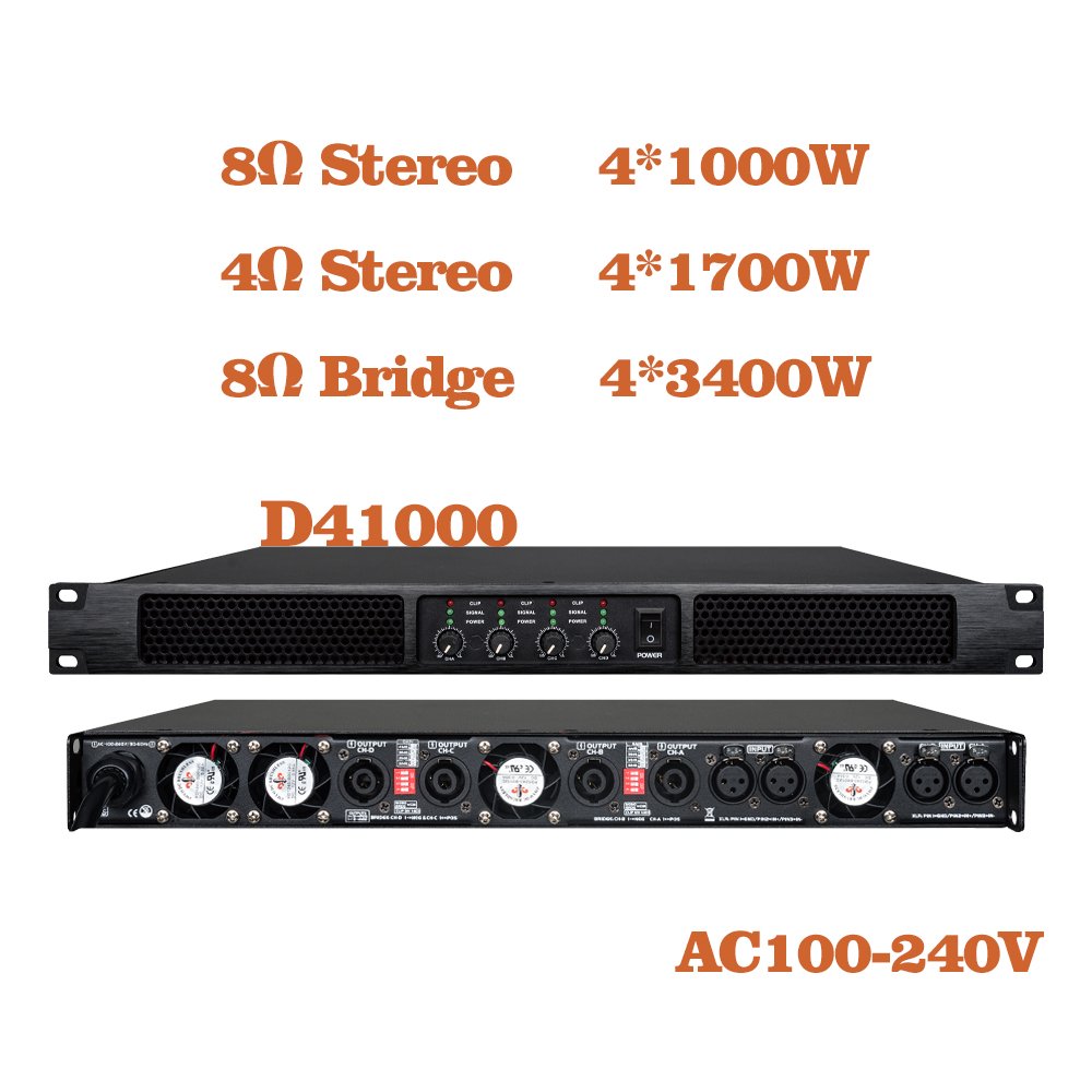 Class D Amplifier Digital Audio Power Amplifier 4 Channels DJ Audio Sound Equipment Power Amplifier Professional Sound System