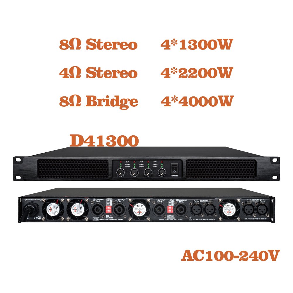 Class D Amplifier Digital Audio Power Amplifier 4 Channels DJ Audio Sound Equipment Power Amplifier Professional Sound System