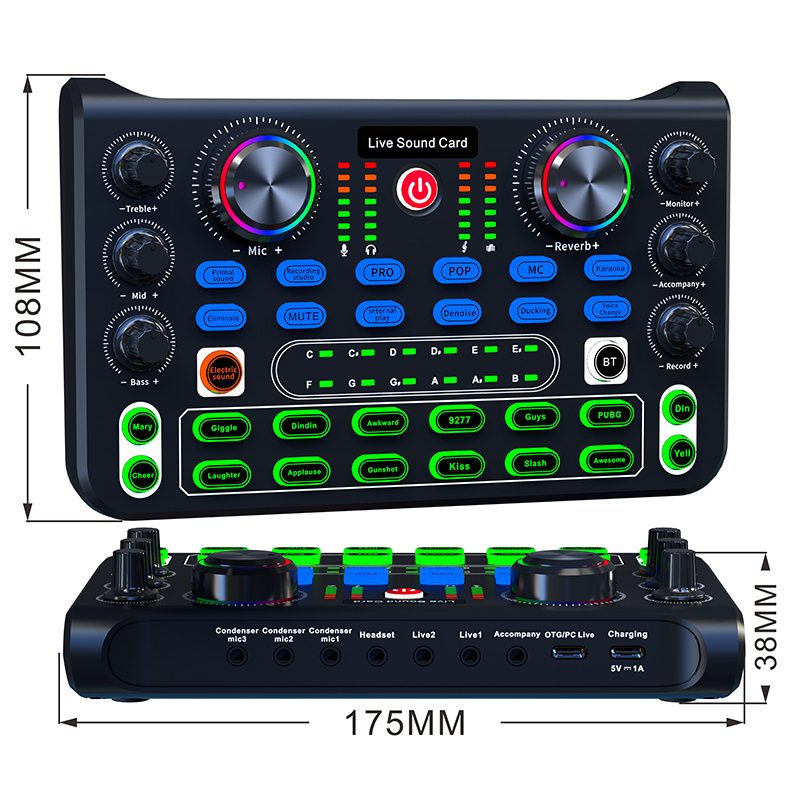 OEM X60L Professional USB Sound Card Recording Audio Interface For Music Studio Equipment