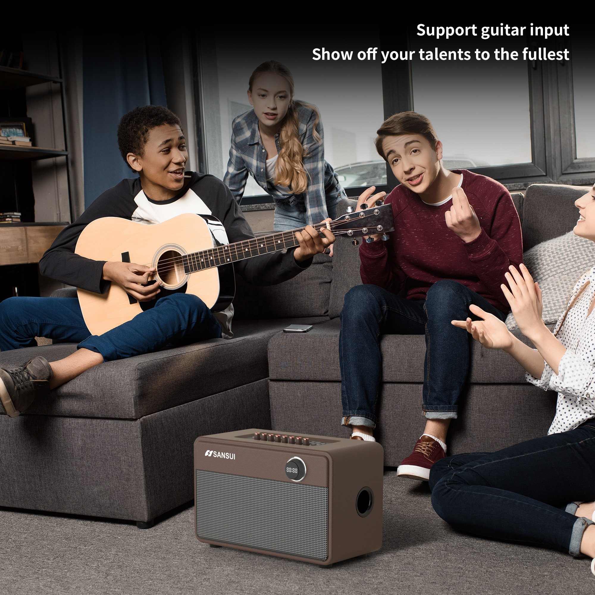 SANSUI D 8 Portable wireless speaker bluetooth karaoke sound equipment/amplifiers/speaker