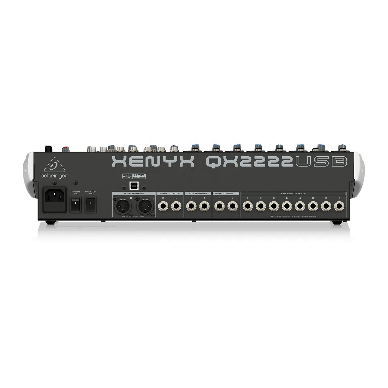 Behringer Xenyx QX2222USB Analog Mixer Pa Sound System Stage 22-Channel Audio Mixer Studio Music Equipment