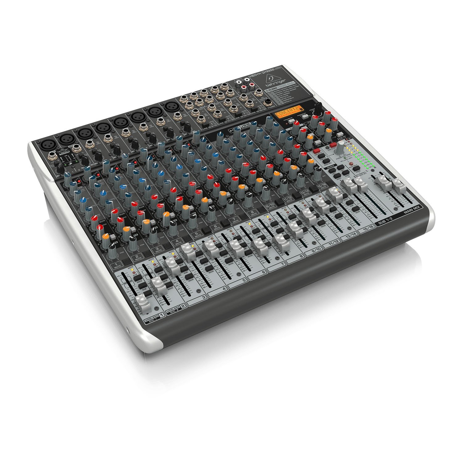 Behringer Xenyx QX2222USB Analog Mixer Pa Sound System Stage 22-Channel Audio Mixer Studio Music Equipment