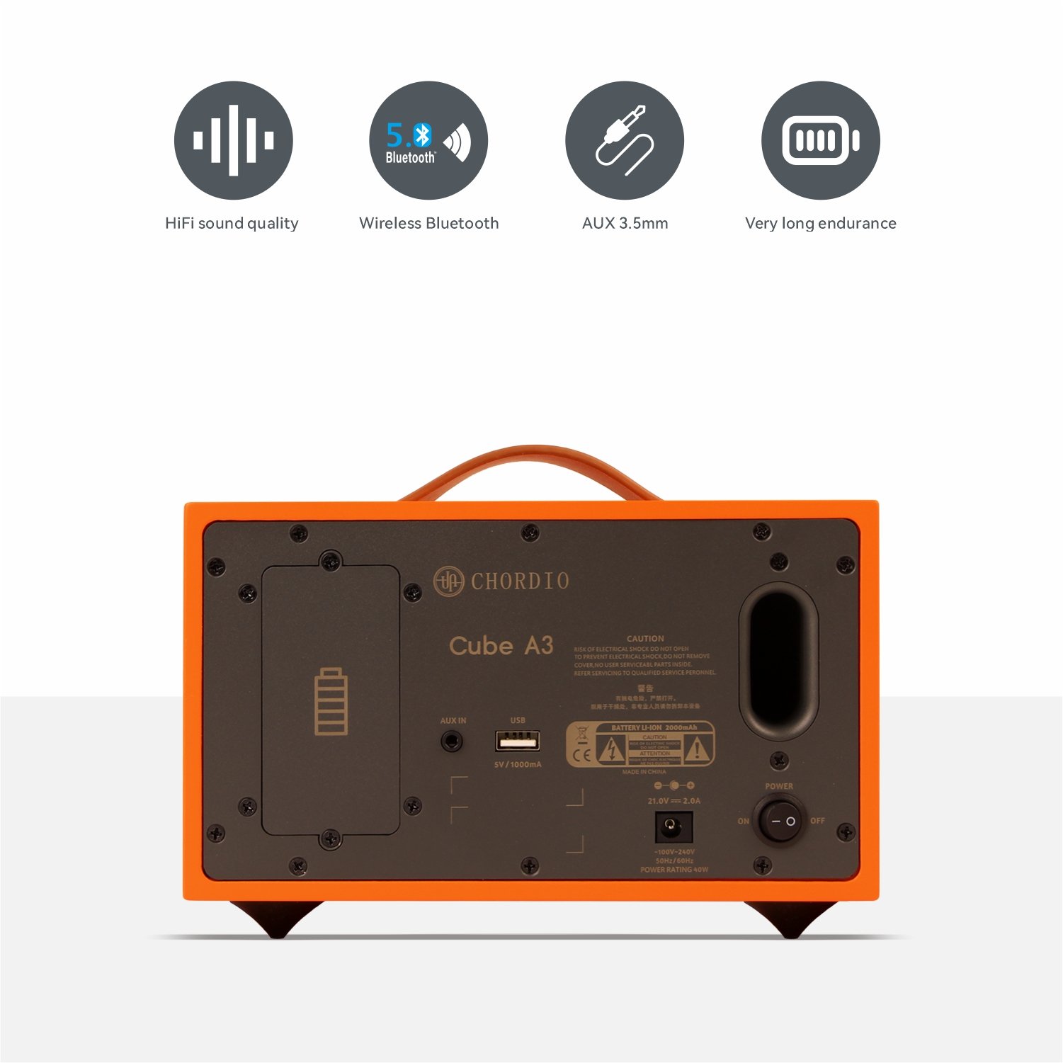 CHORDIO portable sound box A3 bluetooth speaker wireless sound equipment high quality fashion music unit