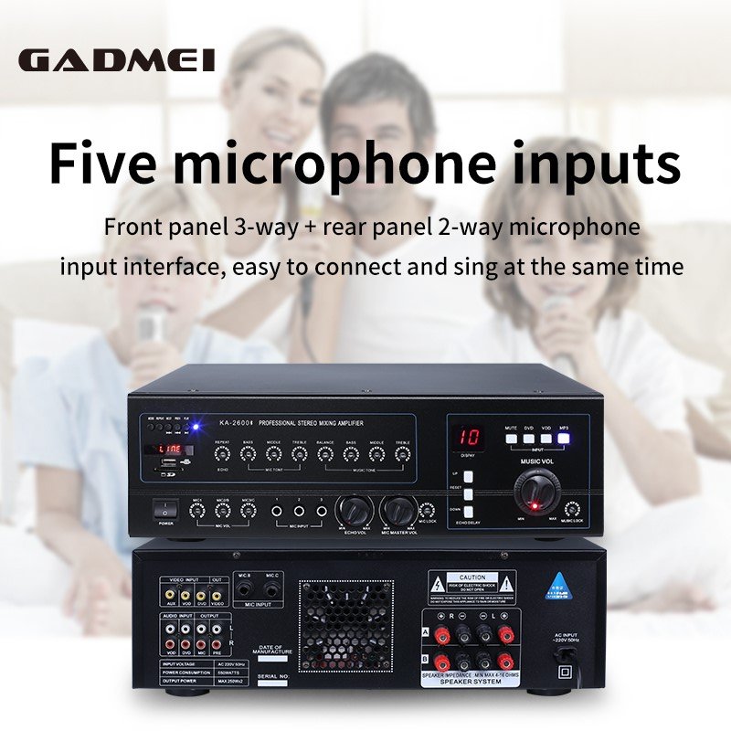 4 channel 800W digital high power professional dsp amplifiers and speakers power mixer