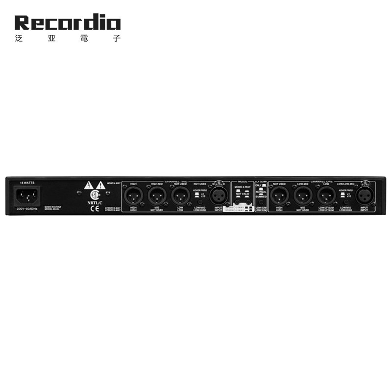 GAX-234XL Professional Sound Peripheral Equipments Stereo 2/3 Way, Mono 4-Way 234XL Crossover audio Equalizer with XLR Connector