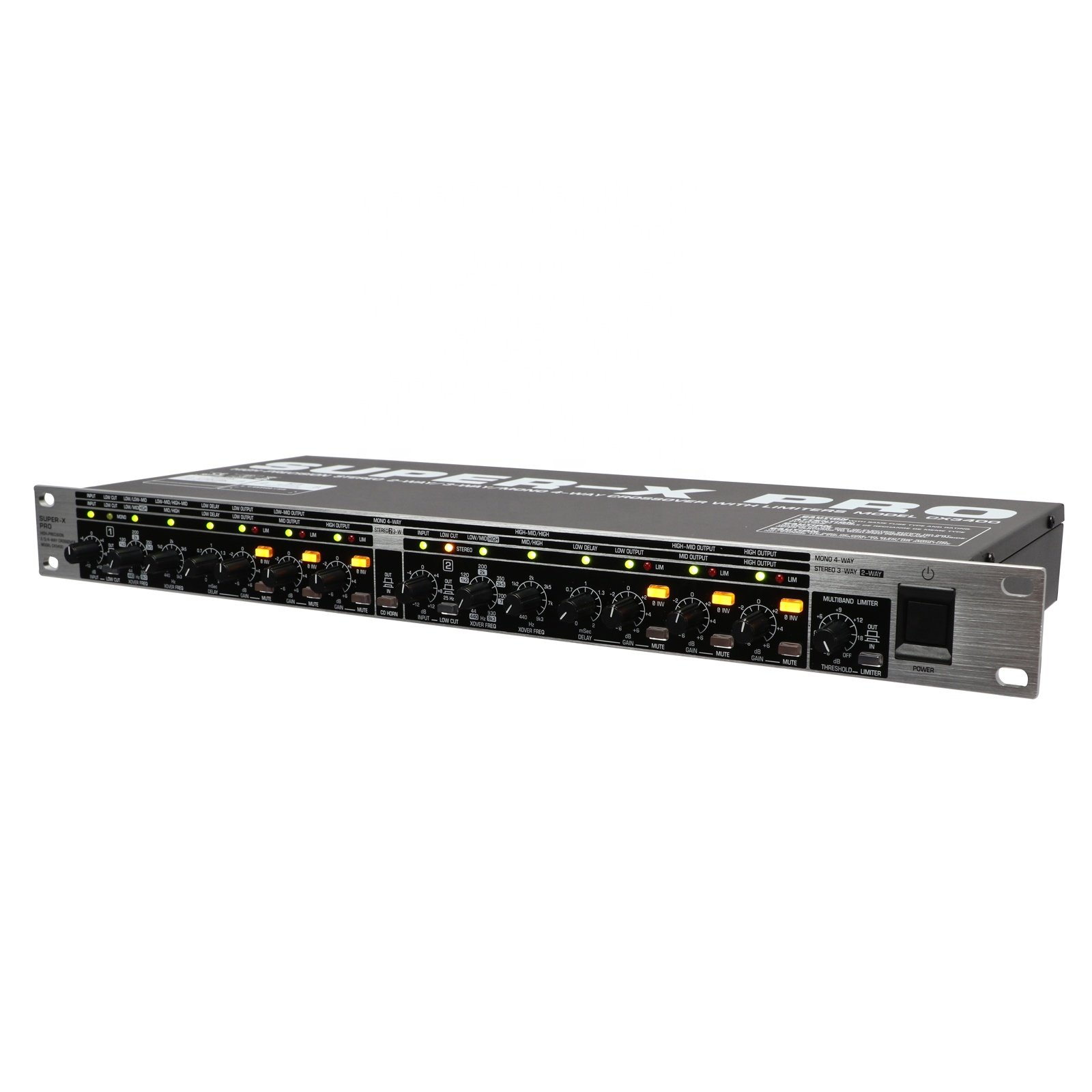 CX3400 High-Precision Stereo 2-Way/3-Way Mono 4-Way Audio Crossover with Limiters Sound Equipment For Stage Equipment System
