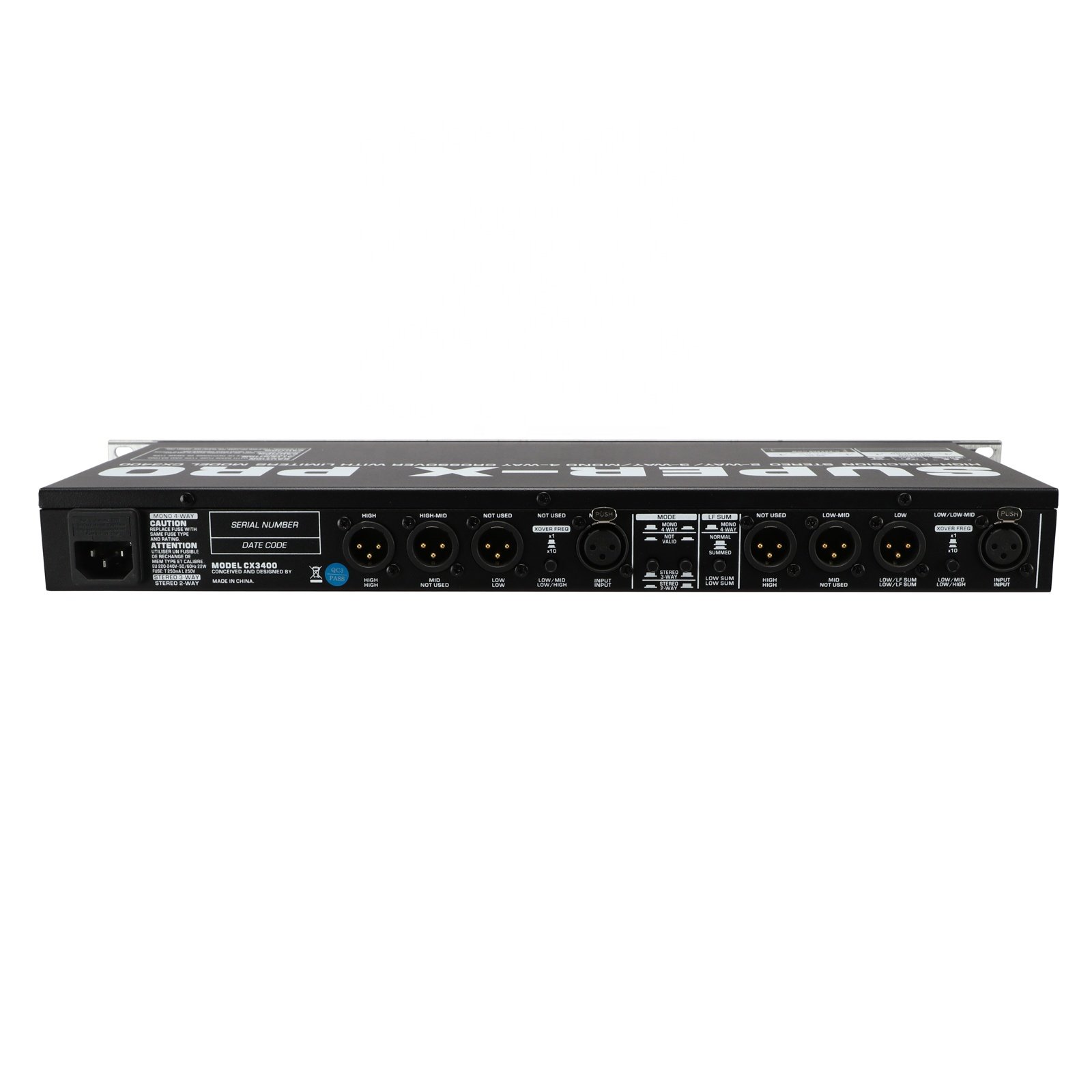 CX3400 High-Precision Stereo 2-Way/3-Way Mono 4-Way Audio Crossover with Limiters Sound Equipment For Stage Equipment System