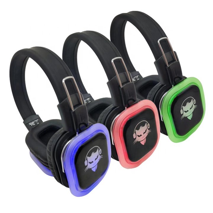High Quality Silent Disco Headphones With Three or More Channels, Silent Party Headset