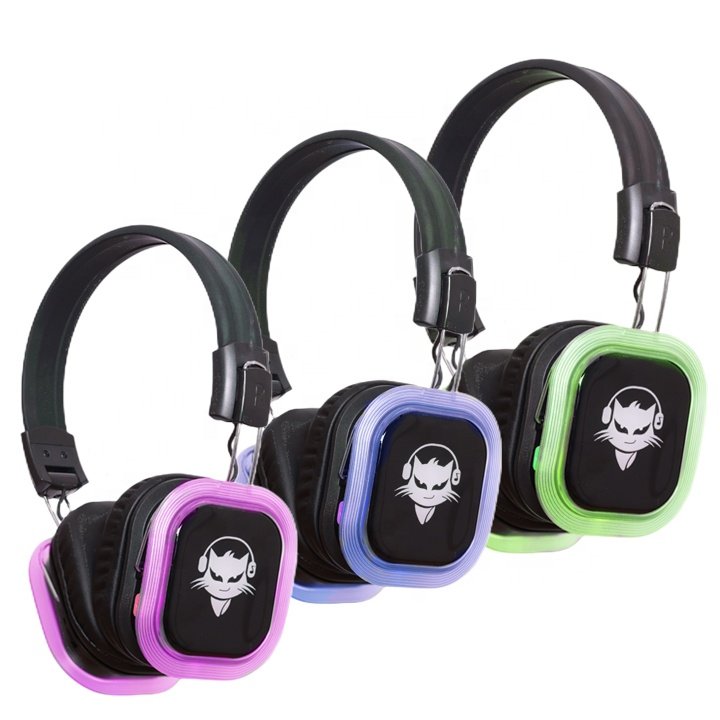 High Quality Silent Disco Headphones With Three or More Channels, Silent Party Headset