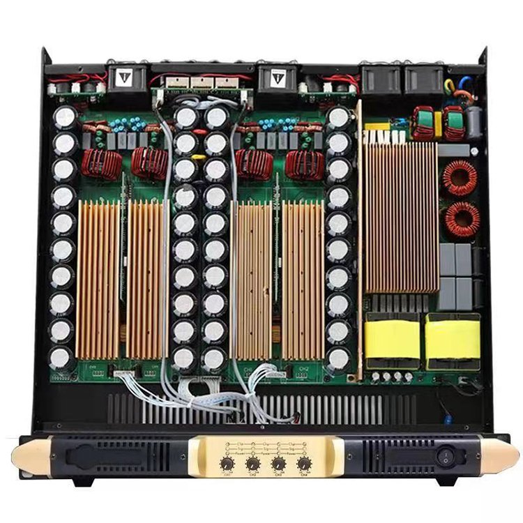 1U high power 4* 2000w professional outdoor speaker system stage performance bar banquet hall professional power amplifier
