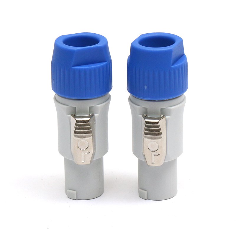 Free Sample OEM Copper Speaker box electronic components Ohm head cannon plug audio power plug audio equipment connector