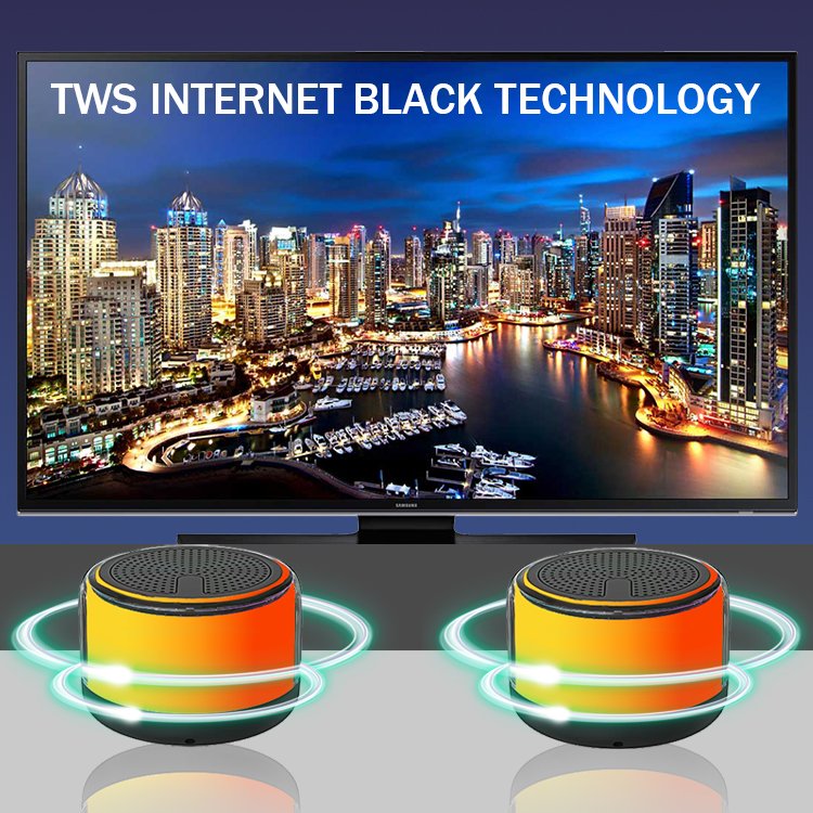 New Arrivals Gaming Speakers Hot Sale Outdoor Wireless BT Speaker Mini Gaming Portable Speakers With Colorful LED