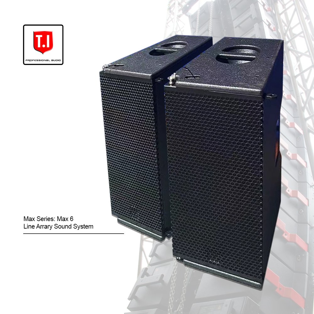 MAX6 Professional 6.5 Inch Active DJ Speaker 2-Way Passive Design for Indoor and Outdoor Concert Stages