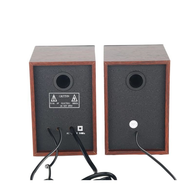 Laptop Desktop Computer Speakers Wooden Wired Speakers Home Office External Multimedia 2.0USB Wired Speakers
