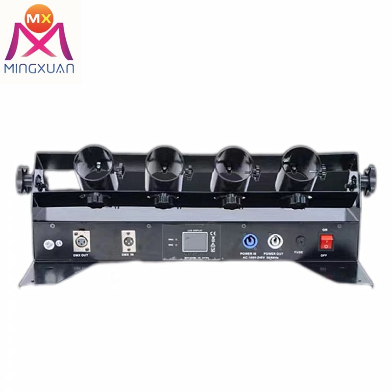 Four Tubes Confetti Launcher Machine Outdoor DMX Remote Control cannon electric Launching base