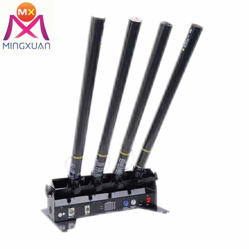 Four Tubes Confetti Launcher Machine Outdoor DMX Remote Control cannon electric Launching base
