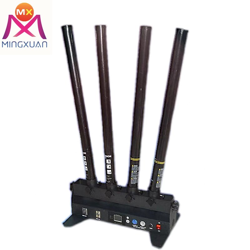 Four Tubes Confetti Launcher Machine Outdoor DMX Remote Control cannon electric Launching base
