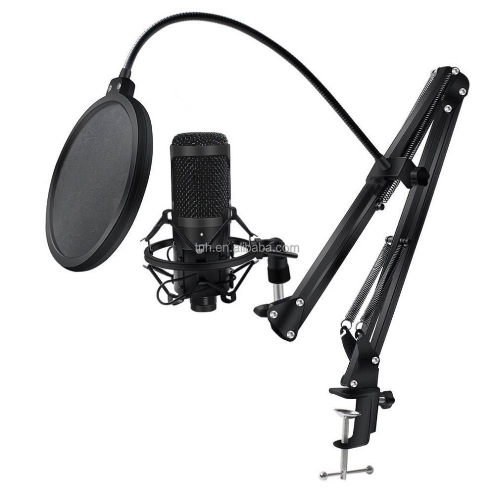 BM800 Hot Sale Condenser Microphone V8 Sound Card Set With Suspension Bracket For Podcast Live Streaming