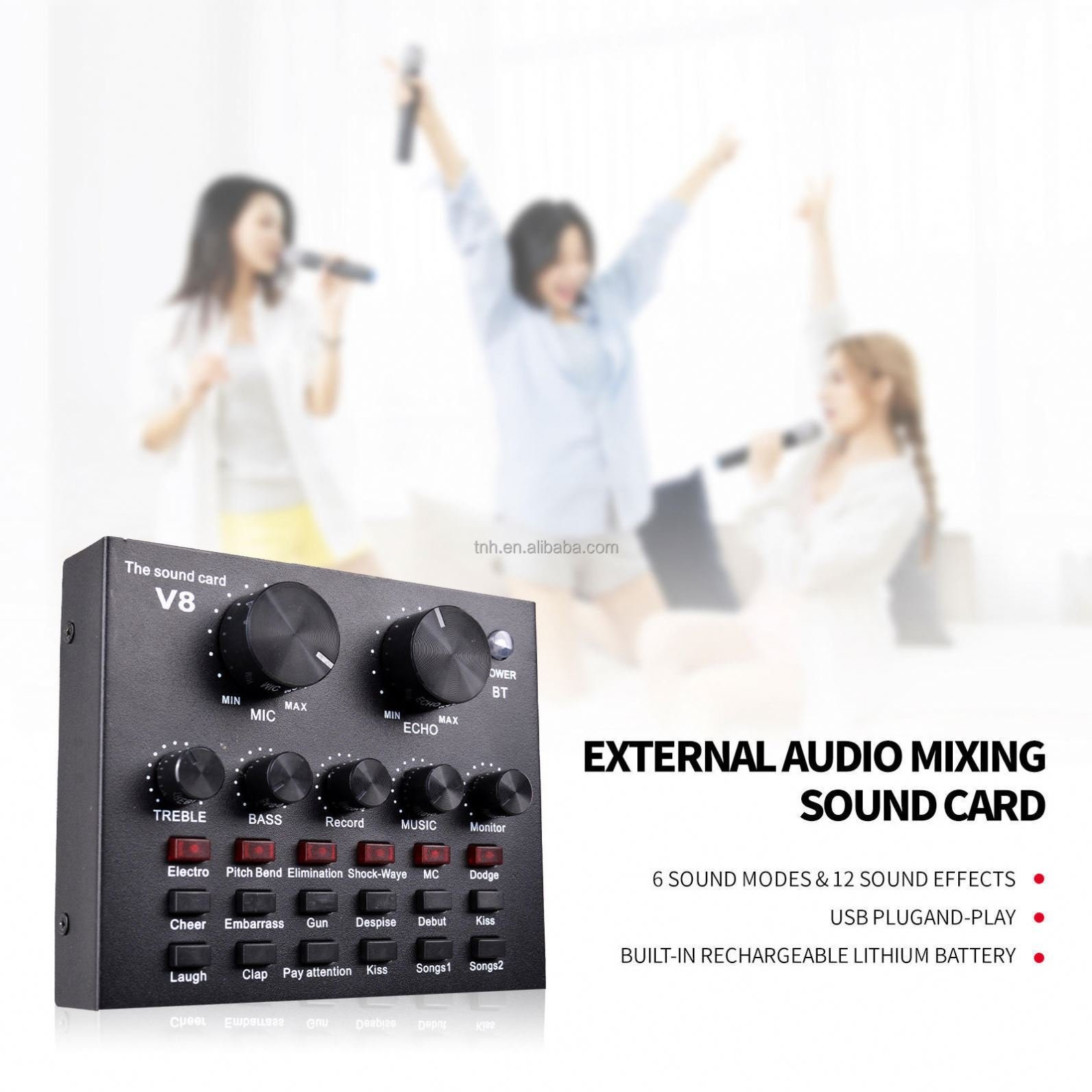 BM800 Hot Sale Condenser Microphone V8 Sound Card Set With Suspension Bracket For Podcast Live Streaming