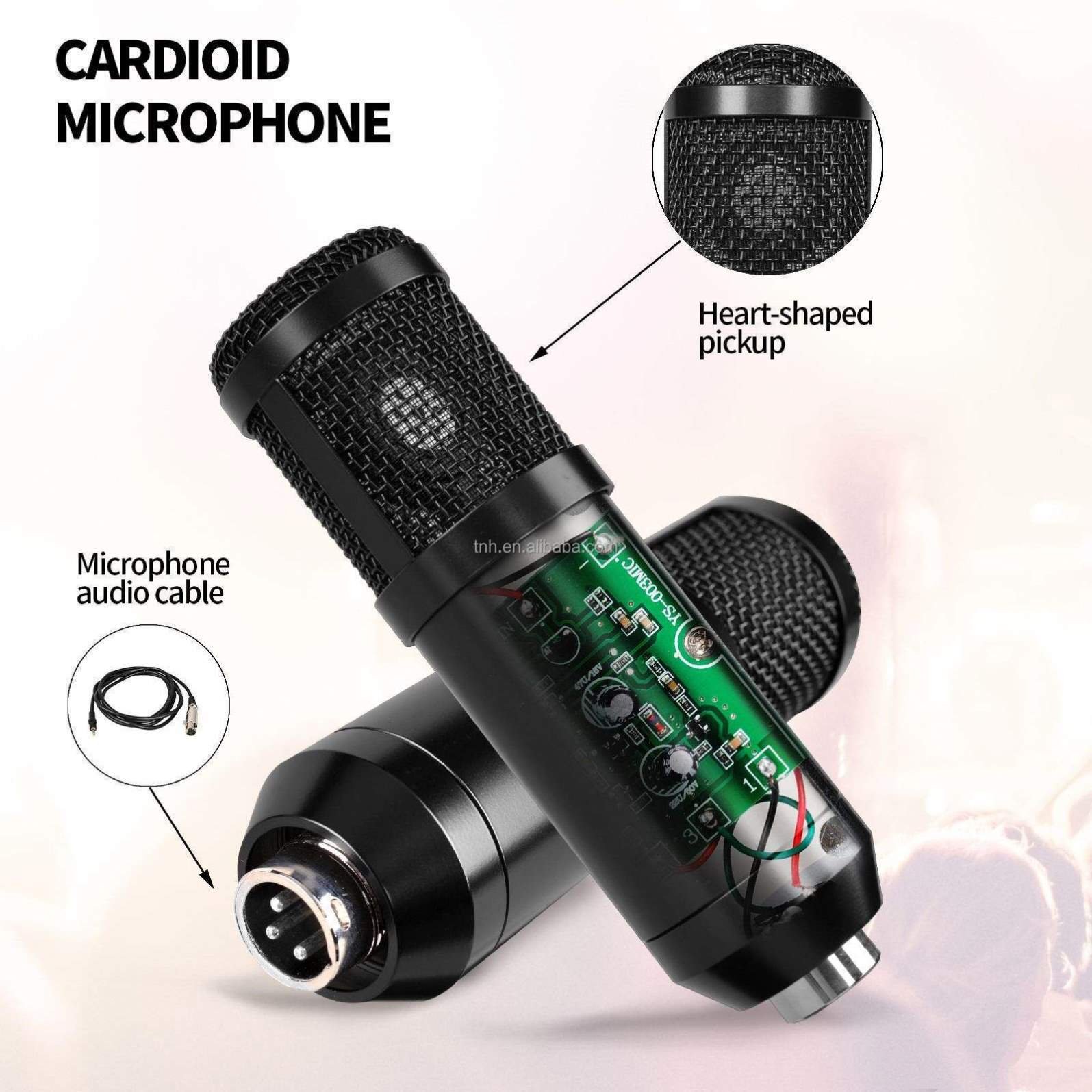 BM800 Hot Sale Condenser Microphone V8 Sound Card Set With Suspension Bracket For Podcast Live Streaming