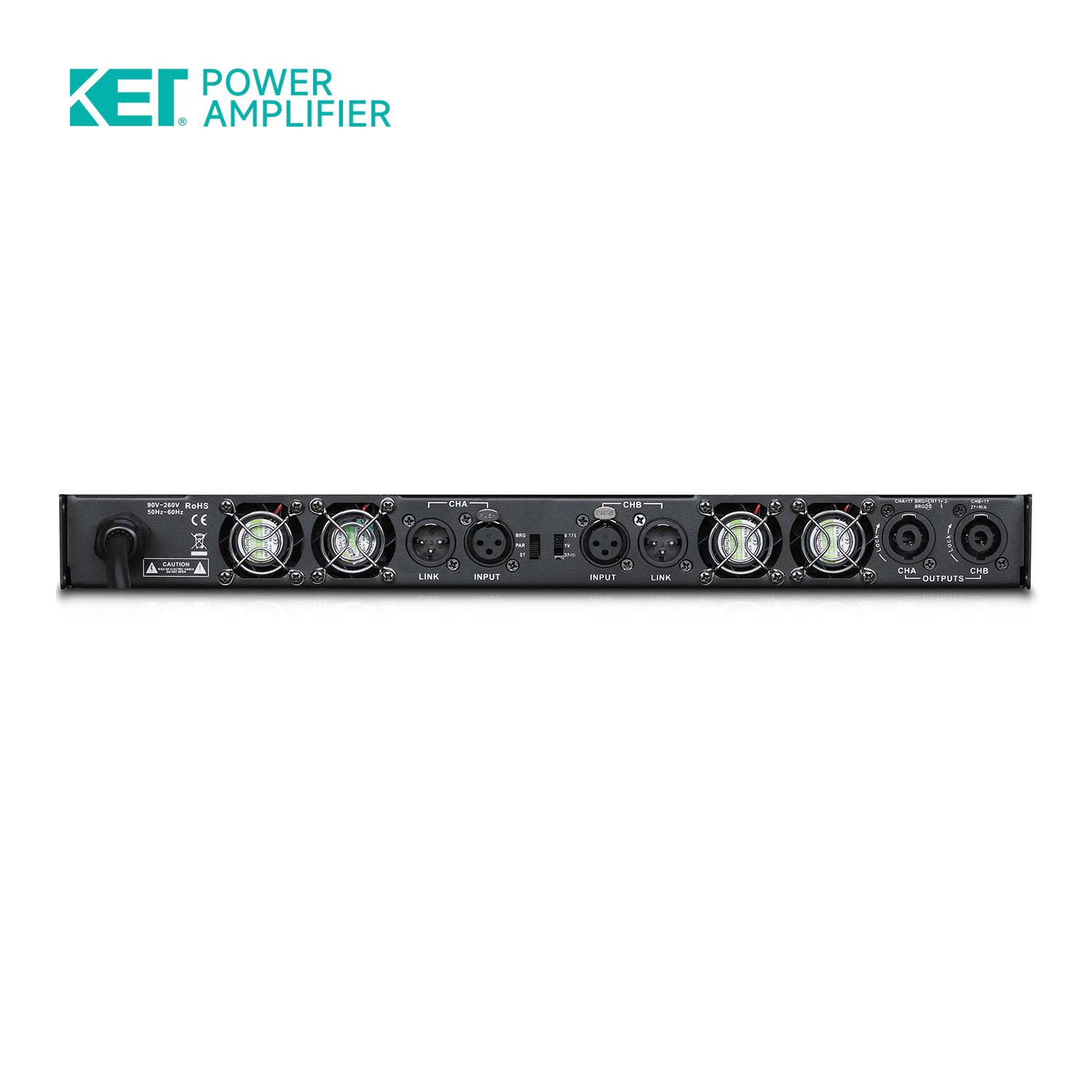 KET DP222 1U digital amplifier 2 channel 2200W sound equipment professional audio amplifier for line array speakers