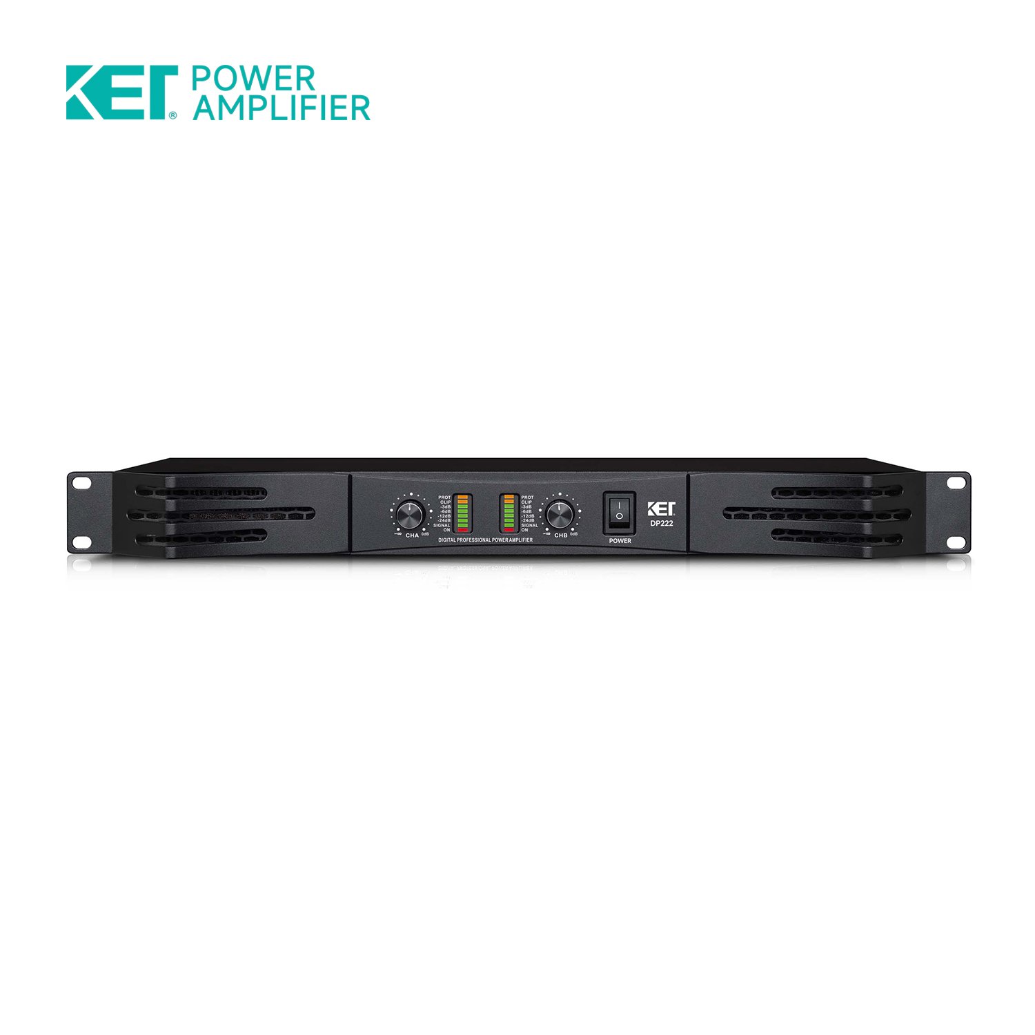 KET DP222 1U digital amplifier 2 channel 2200W sound equipment professional audio amplifier for line array speakers