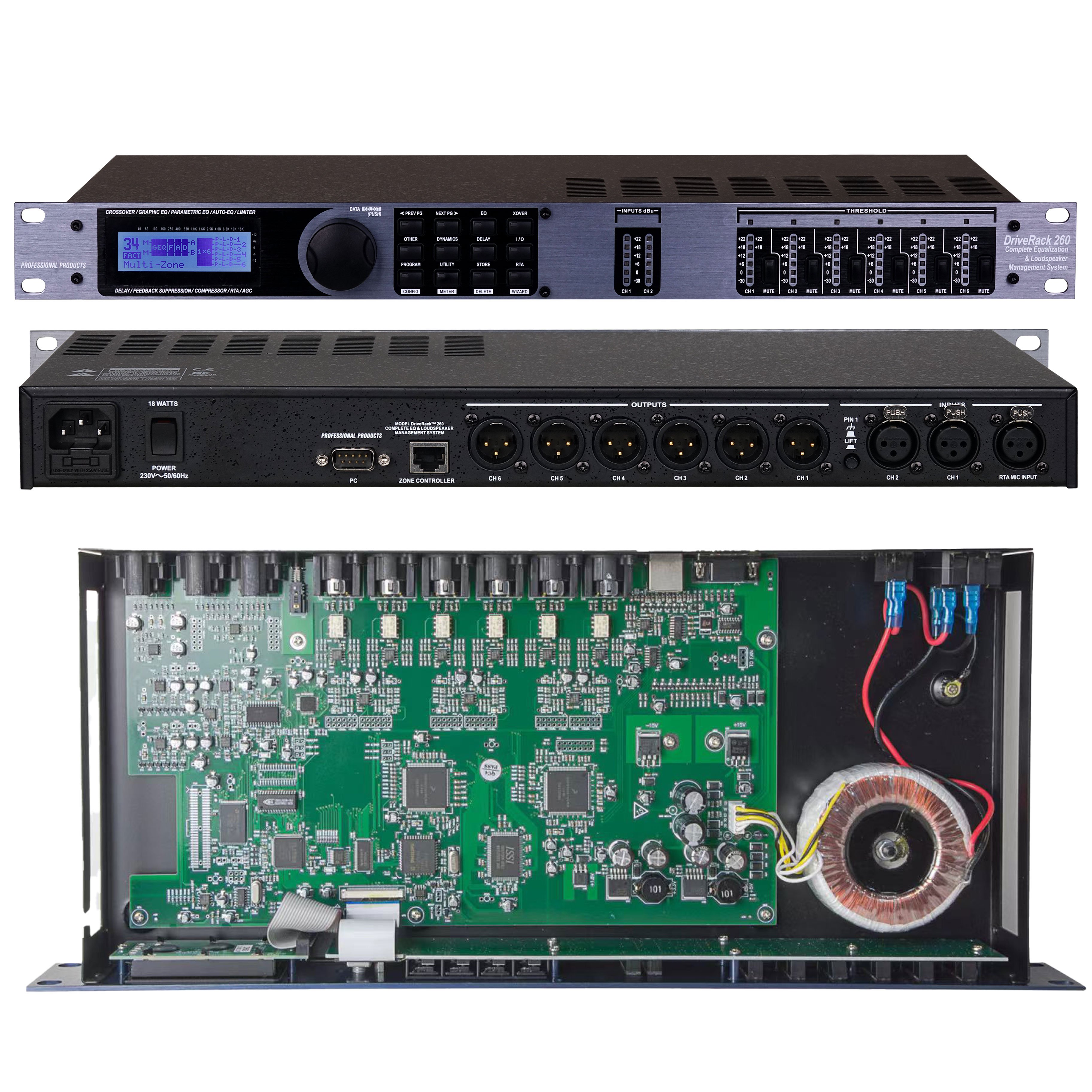 DSP PA2/260/360 DriveRack Audio Effects Processor Digital Audio Processor Speaker Management Professional DigitalAudio Processor