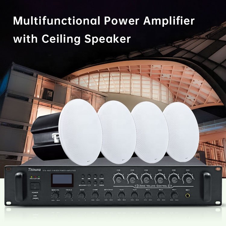 Thinuna GS Commercial Passive Portable 2 Way Component PA Public Address Speakers Box Audio System Sound Coaxial Ceiling Speaker
