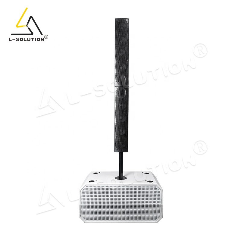 active L4 120W 4 inch column array speaker 600W SB210 dual 10 inch subwoofers pa powerful active column speaker pa system