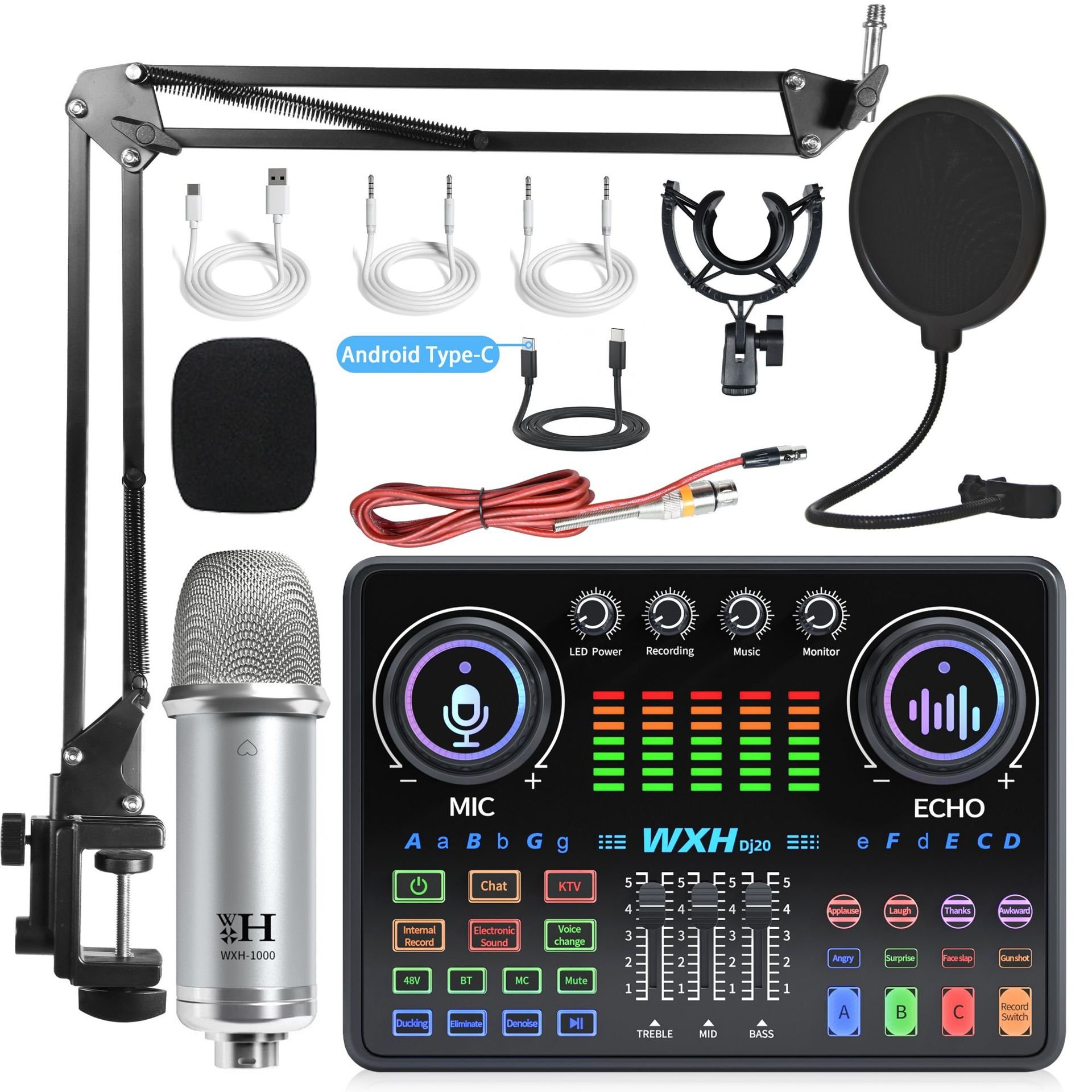 Audio Cards and Mixers Live Microphone BM800 Full Set of Computer Karaoke Recording Equipment Live Sound Cards Original Brand