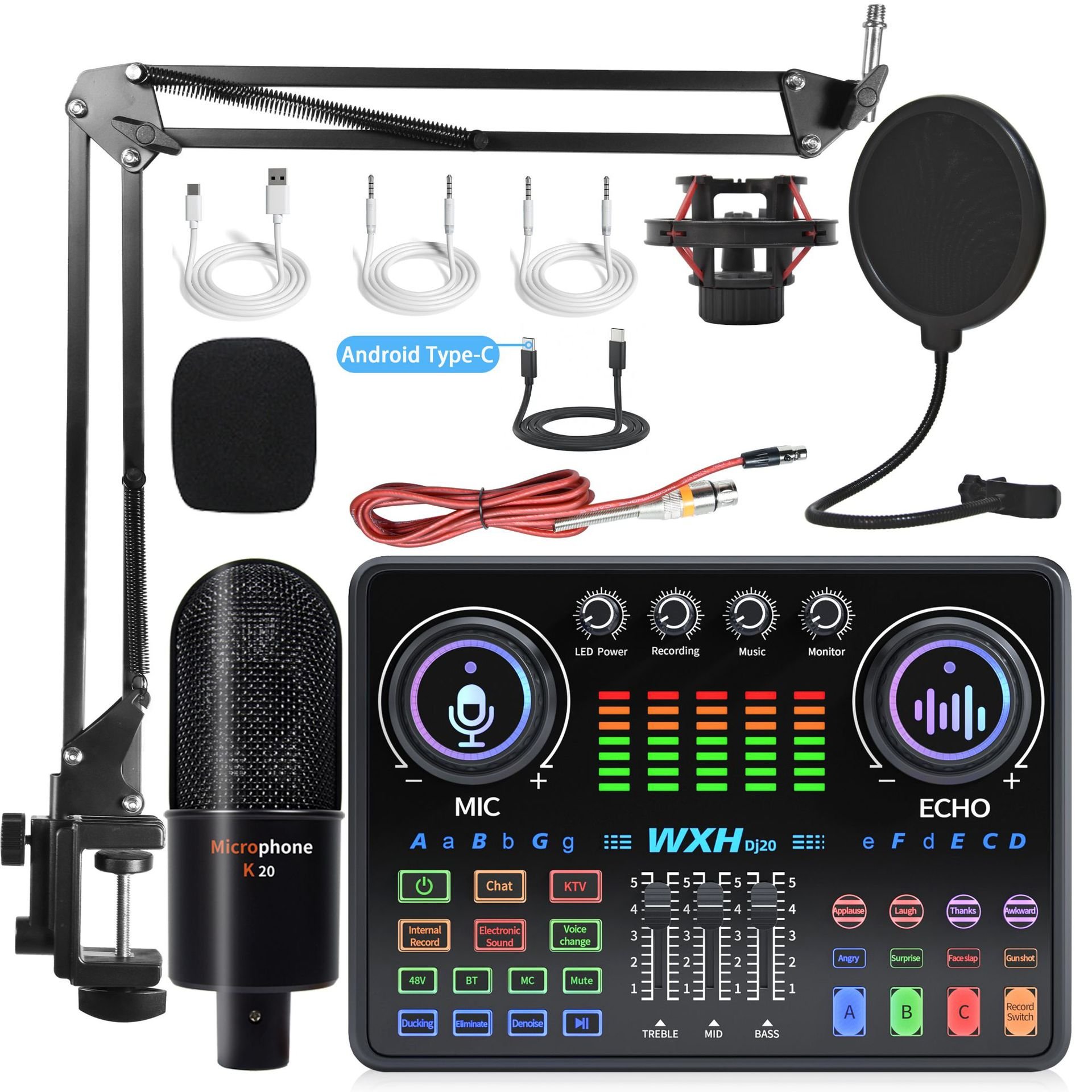 Audio Cards and Mixers Live Microphone BM800 Full Set of Computer Karaoke Recording Equipment Live Sound Cards Original Brand