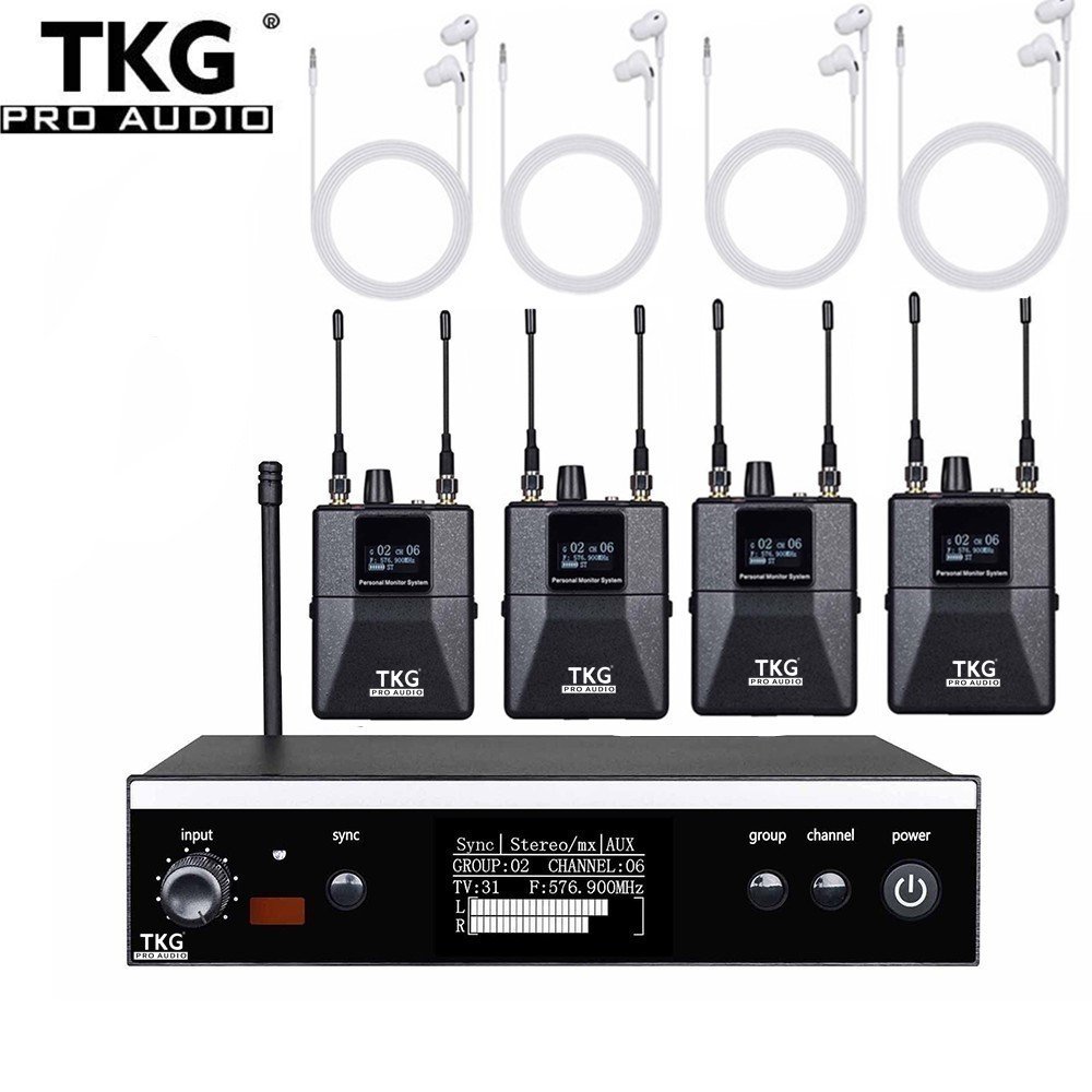 TKG 566-590mhz In-Ear Monitoring System sound audio Equipment PSM300 Stage Personal wireless stereo in ear monitor For Bands