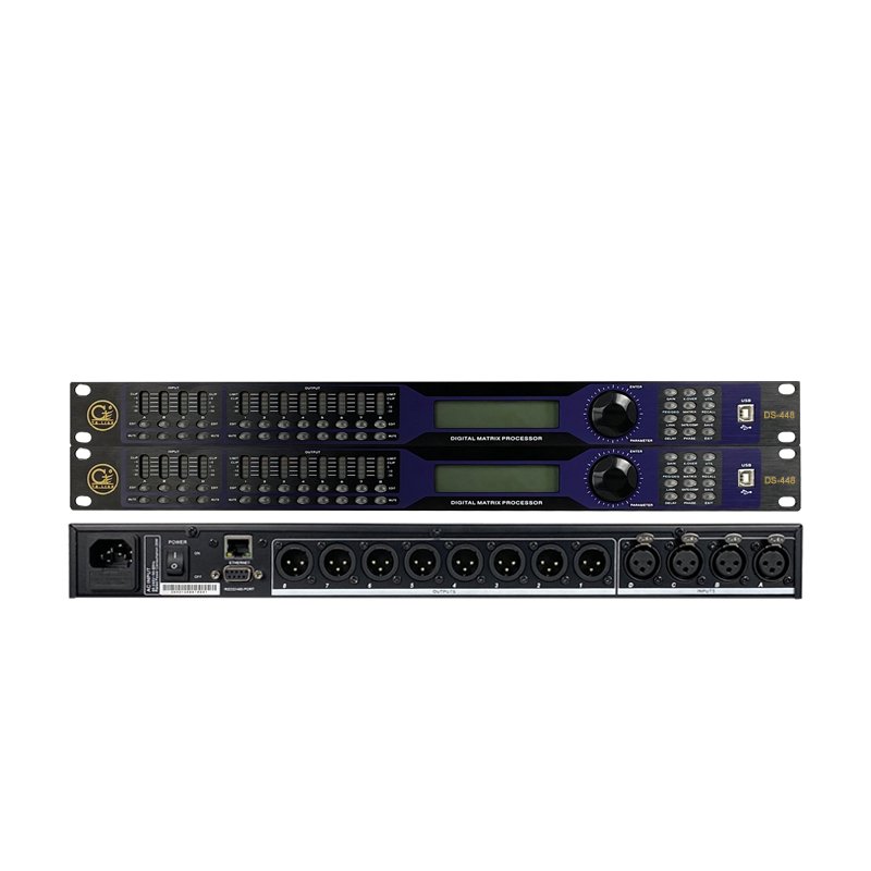 4 input 8 output power amplifier processor big power sound system dsp amplifier processor