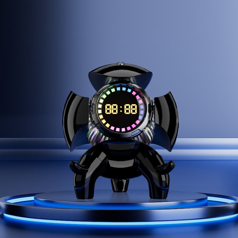 Little Monster Smart Bluetooth Audio Clock Alarm Clock TF Card FM Link Computer Audio Sound Equipment/Amplifiers/Speaker