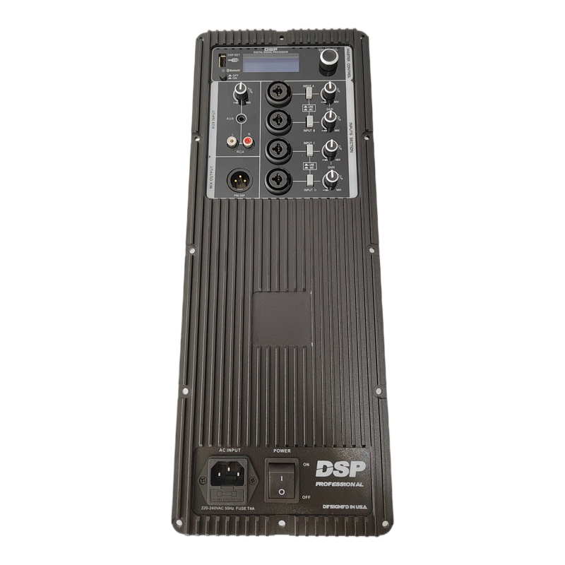 Pro Audio DSP Monoblock Mixer Class D Power Amplifier Module with High Efficiency for Audio Sound Equipment for Speakers