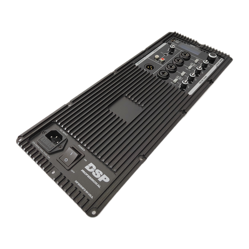 Pro Audio DSP Monoblock Mixer Class D Power Amplifier Module with High Efficiency for Audio Sound Equipment for Speakers
