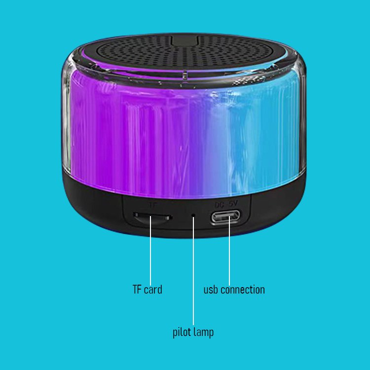 Portable Mini Wireless Blue Tooth Speaker Stereo Sound Music Box Cool Computer Game Speaker Desktop Audio Home Office Audio