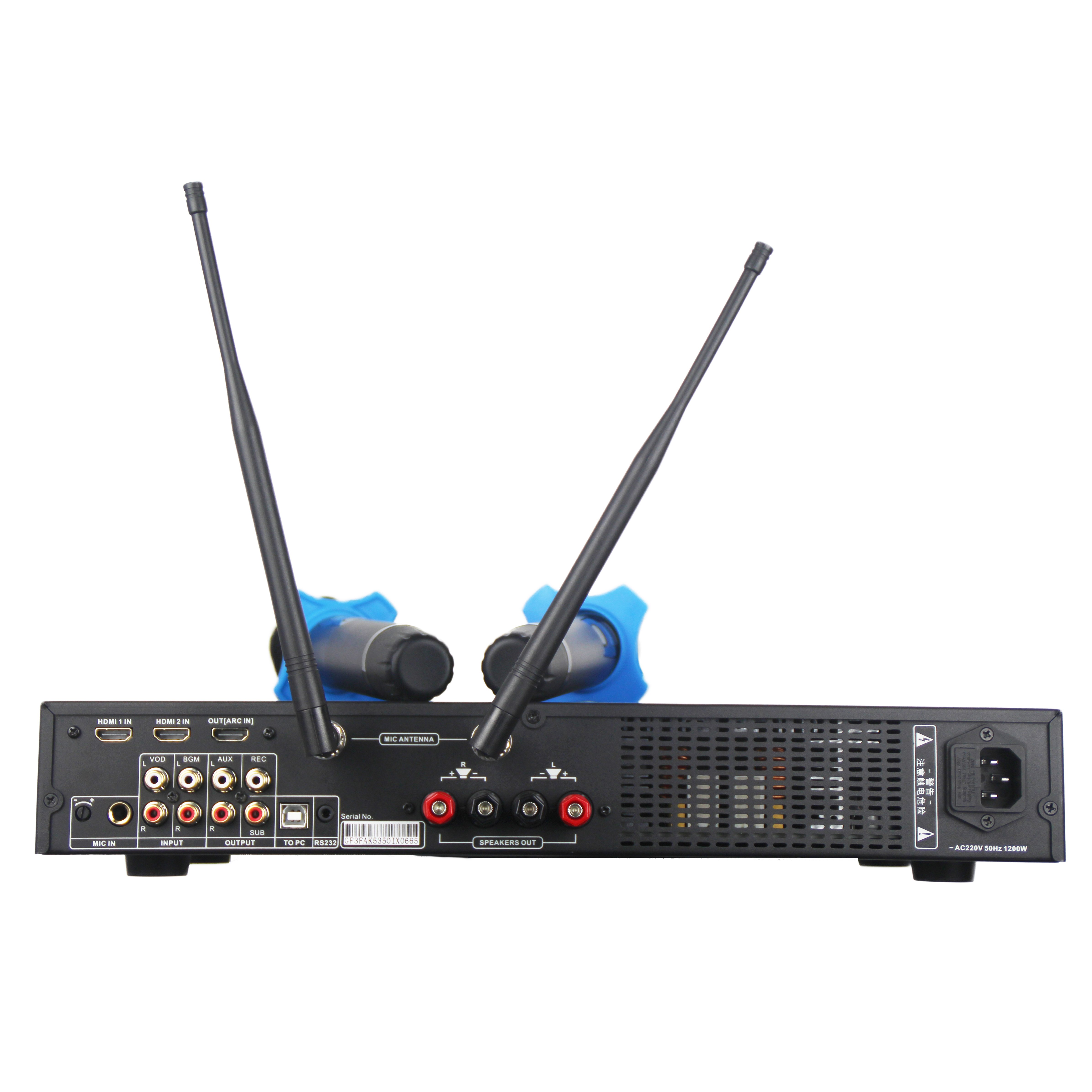 Advanced Digital Integrated Amplifier with Audio Processor and Wireless Microphone for Indoor Home Theater Speaker System