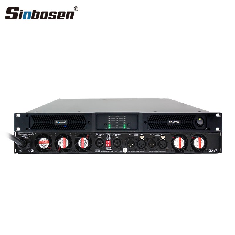 Sinbosen D2-4200 power 5000 watts 1u 2 channel subwoofer amplificateur audio professional amplifier