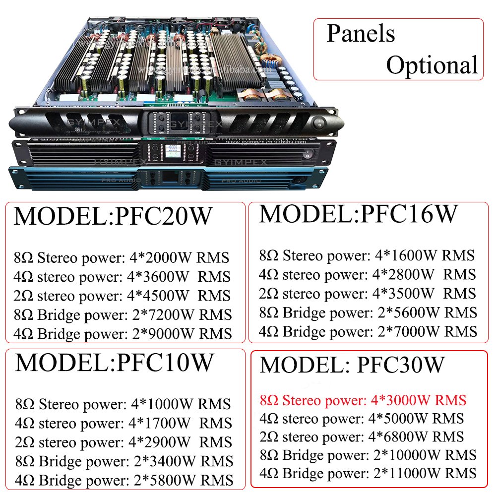 7000W 8ohm Stereo and bridge Manufacturer hot sell professional audio High power amplifier for concerts power amplifier