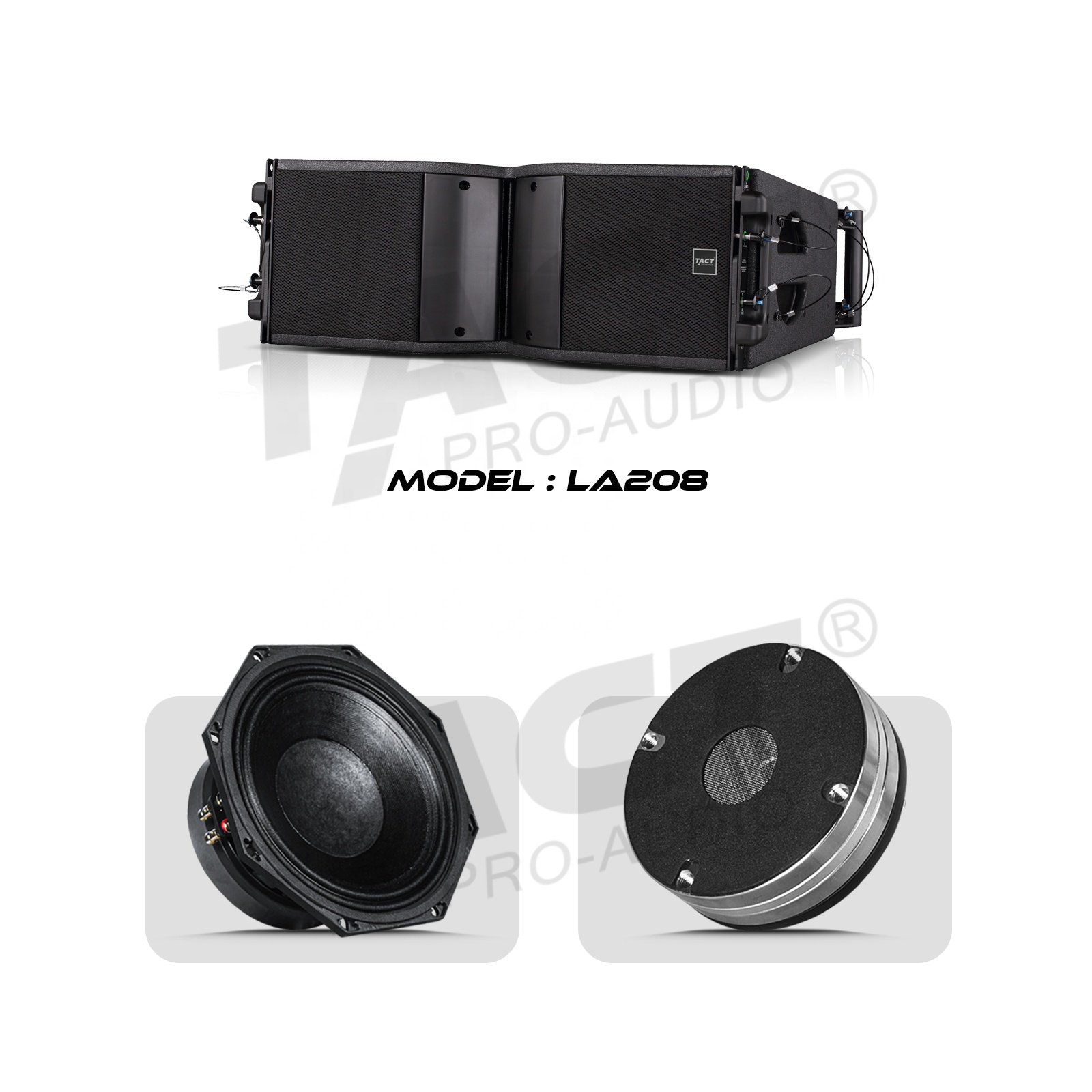 TACT professional double 8 inch line array for outdoor activity or indoor meeting hall playground sound system