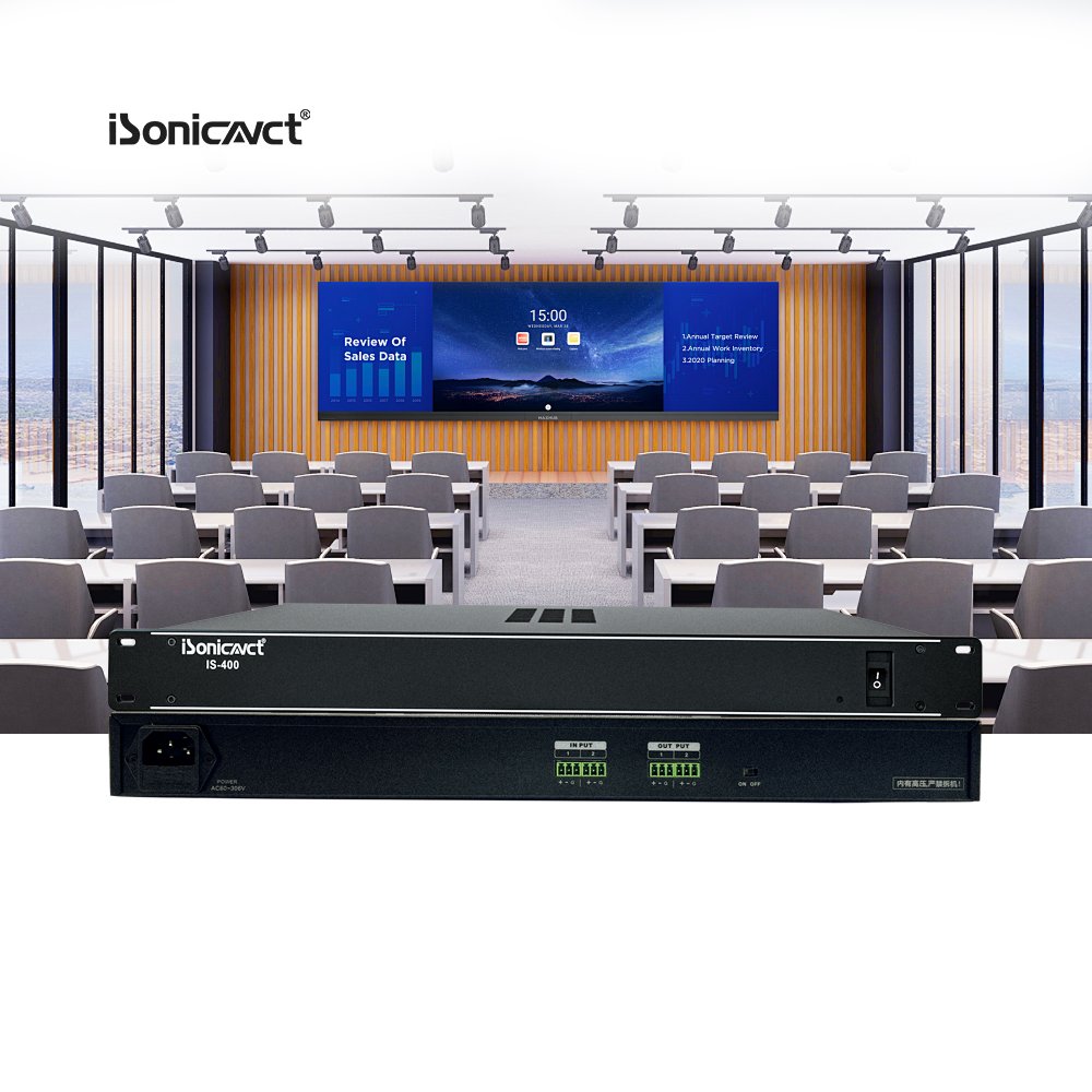 iSonicavct IS-400 Multi Microphone Meeting Room Online Audio and Video Digital Conference Room Sound System Wireless Equipments