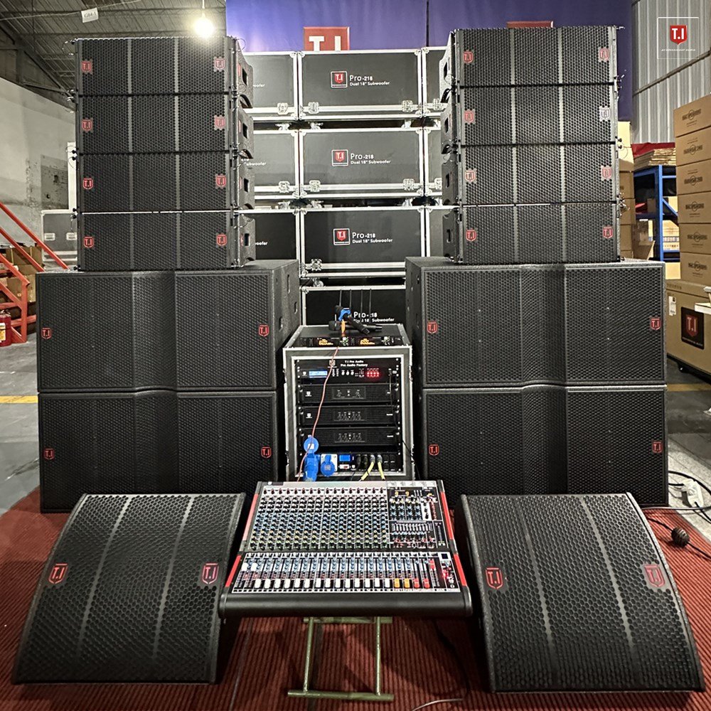 Professional Outdoor Audio Sound Equipment Passive Dual 10 Inch 2-Way Line Array Speaker with Powered 18-Inch Module Subwoofer