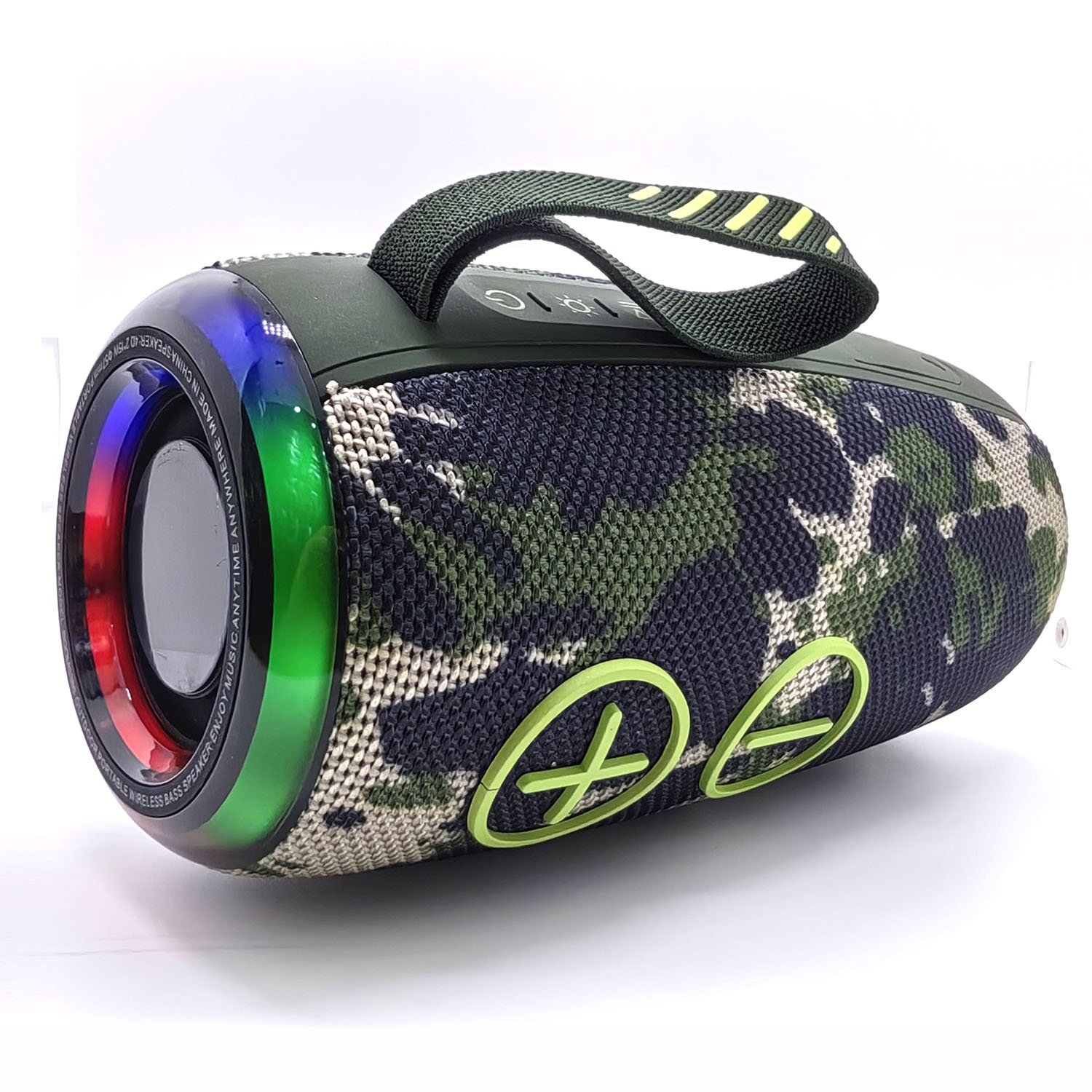BOOMS380 Wireless Blue-tooth Hifi Stereo Bass Boombox Speaker LED RGB Light BT Outdoor Portable Woofer Fabric Waterproof Speaker