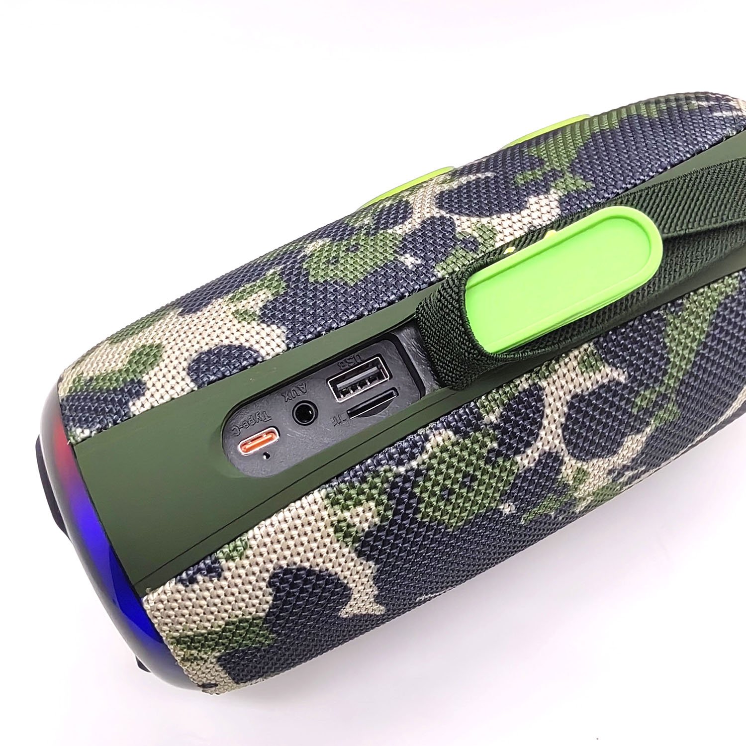 BOOMS380 Wireless Blue-tooth Hifi Stereo Bass Boombox Speaker LED RGB Light BT Outdoor Portable Woofer Fabric Waterproof Speaker