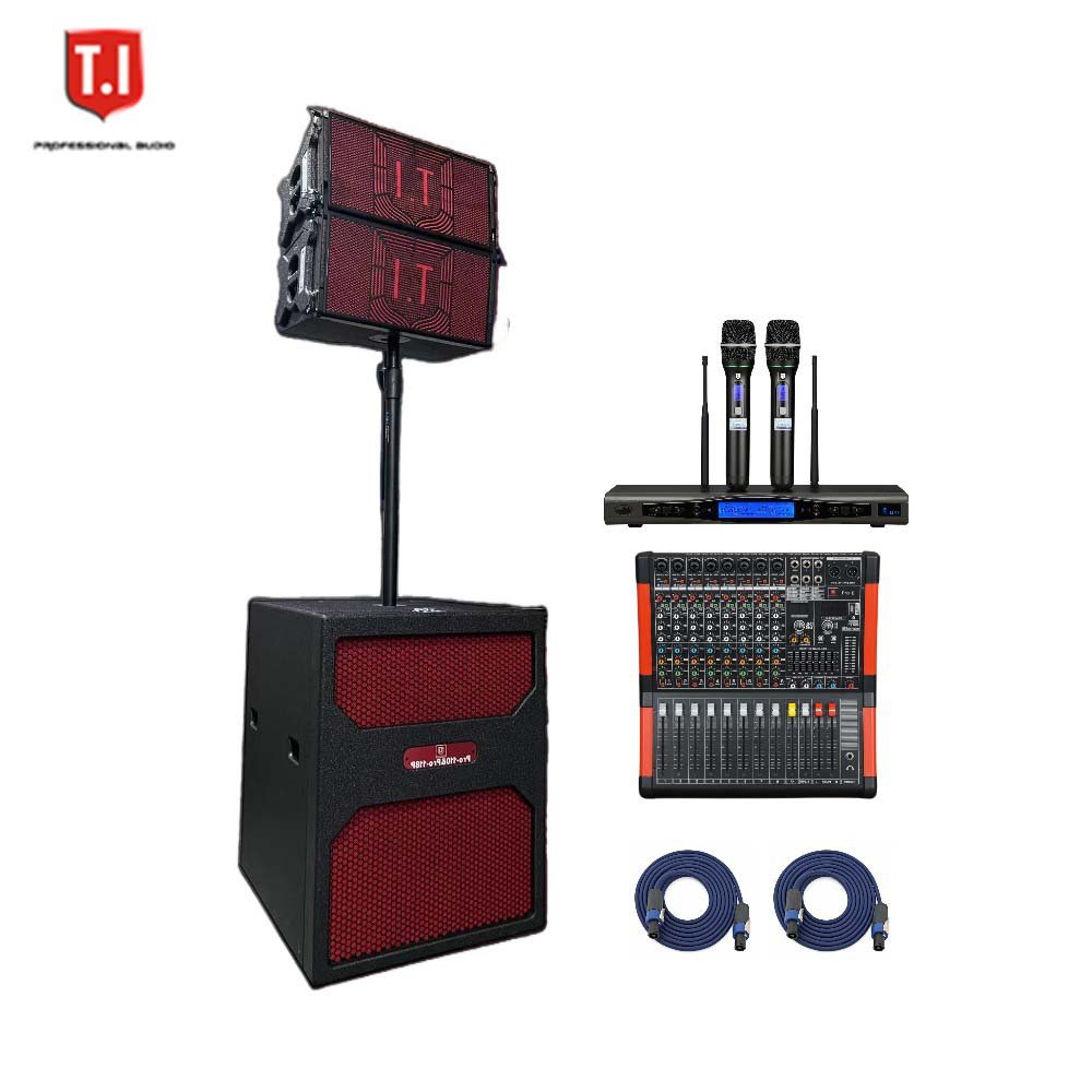 Single 10 inch Line Array Pro Sound Speakers System Power Amplifier Professional Stage Music Sound equipment Full Set